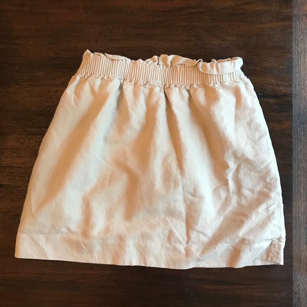 NWOT J Crew Linen Sidewalk Skirt Sz 8
